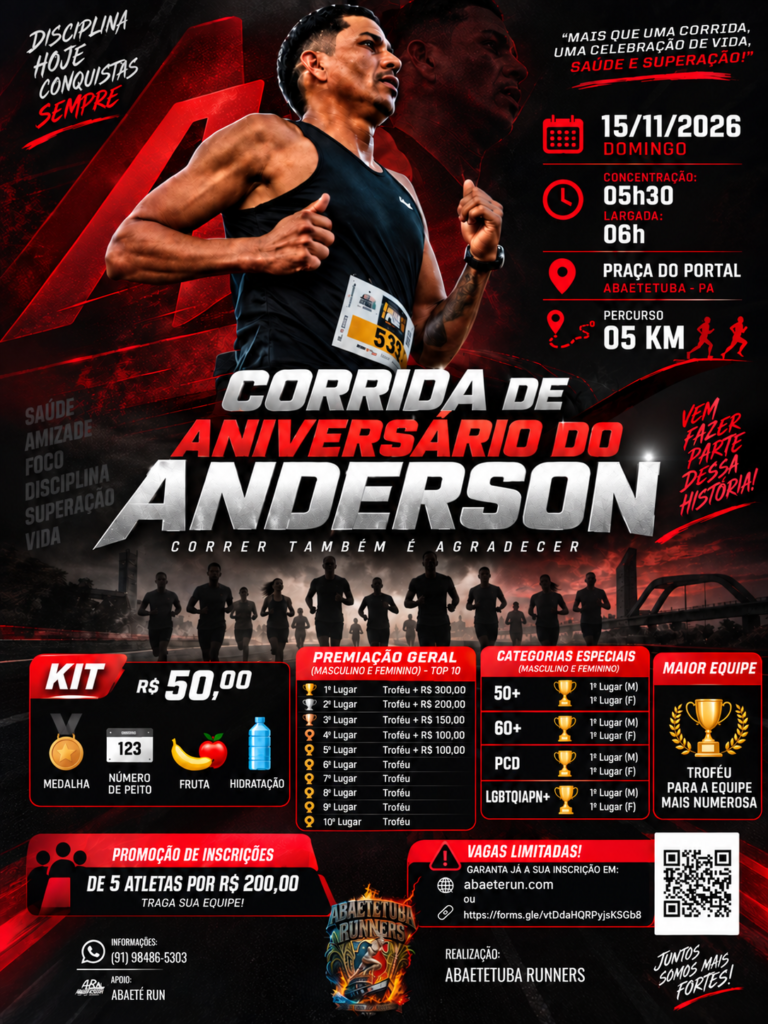 CORRIDA DE ANIVERSÁRIO DO ANDERSON